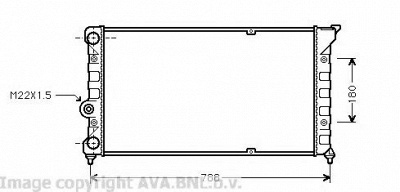 AVA QUALITY COOLING vw2079 -  Радиатор, охлаждение двигателя